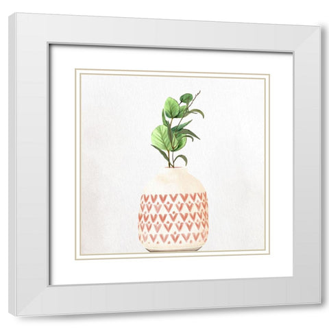 Spring Vase 1 White Modern Wood Framed Art Print with Double Matting by Allen, Kimberly
