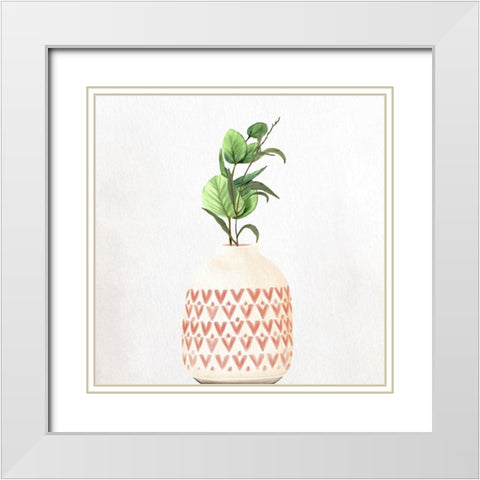 Spring Vase 1 White Modern Wood Framed Art Print with Double Matting by Allen, Kimberly