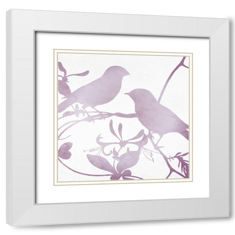 Tweet 1 White Modern Wood Framed Art Print with Double Matting by Allen, Kimberly