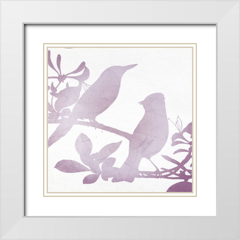 Tweet 2 White Modern Wood Framed Art Print with Double Matting by Allen, Kimberly