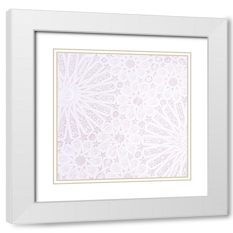 Lilac Lace 1 White Modern Wood Framed Art Print with Double Matting by Allen, Kimberly