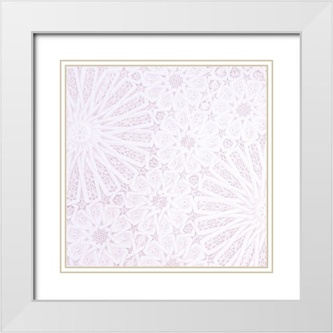 Lilac Lace 1 White Modern Wood Framed Art Print with Double Matting by Allen, Kimberly
