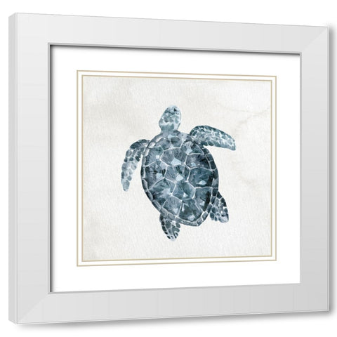 Ocean Life 2 White Modern Wood Framed Art Print with Double Matting by Allen, Kimberly