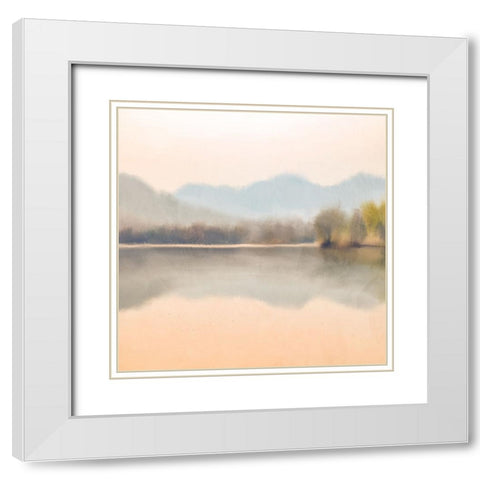 Pastel Summer White Modern Wood Framed Art Print with Double Matting by Allen, Kimberly