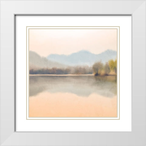 Pastel Summer White Modern Wood Framed Art Print with Double Matting by Allen, Kimberly