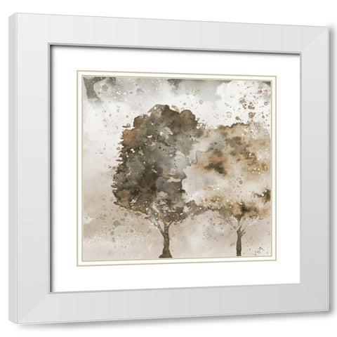Two Trees White Modern Wood Framed Art Print with Double Matting by Allen, Kimberly