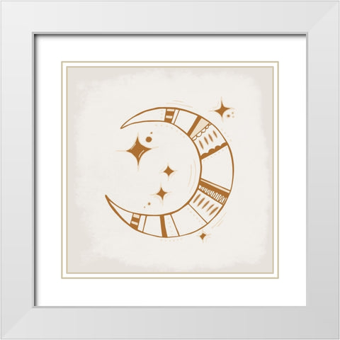 The Moon White Modern Wood Framed Art Print with Double Matting by Allen, Kimberly