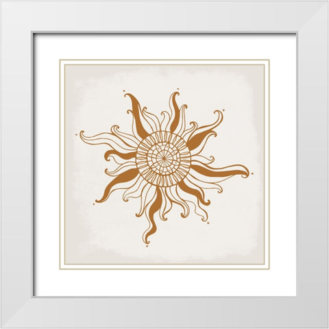 The Sun White Modern Wood Framed Art Print with Double Matting by Allen, Kimberly