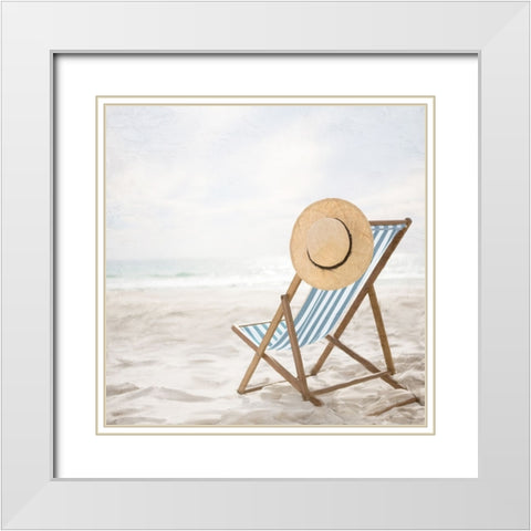 Beach Peace White Modern Wood Framed Art Print with Double Matting by Allen, Kimberly