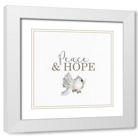 Peace and Hope White Modern Wood Framed Art Print with Double Matting by Allen, Kimberly