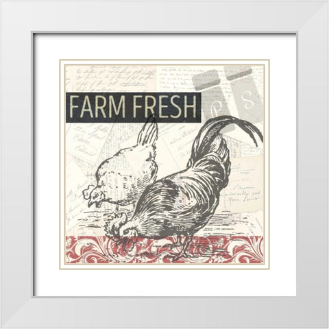 Morning on the Farm White Modern Wood Framed Art Print with Double Matting by Allen, Kimberly