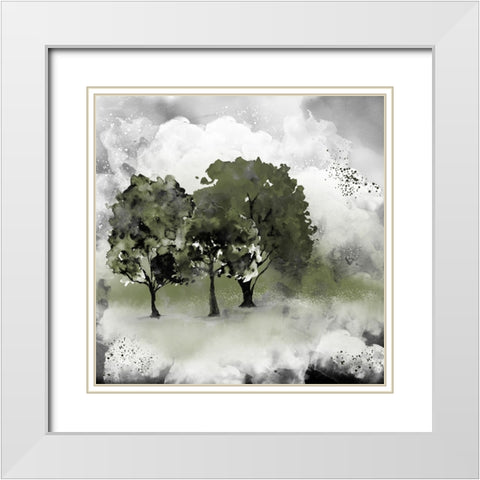 In the Distance White Modern Wood Framed Art Print with Double Matting by Allen, Kimberly