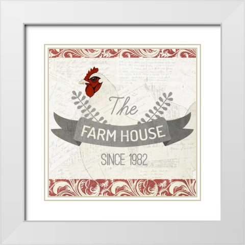 The Farm House White Modern Wood Framed Art Print with Double Matting by Allen, Kimberly