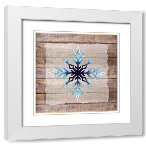 Snowflake Woods 1 White Modern Wood Framed Art Print with Double Matting by Allen, Kimberly