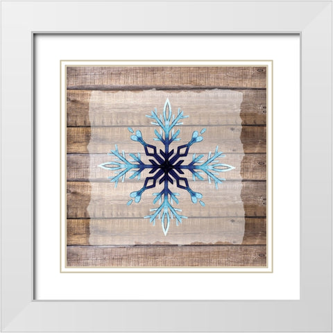 Snowflake Woods 1 White Modern Wood Framed Art Print with Double Matting by Allen, Kimberly