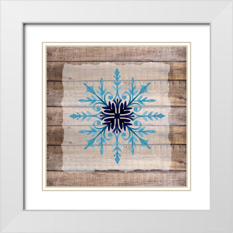 Snowflake Woods 2 White Modern Wood Framed Art Print with Double Matting by Allen, Kimberly