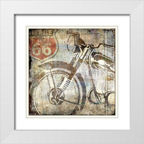 On the Road White Modern Wood Framed Art Print with Double Matting by Allen, Kimberly