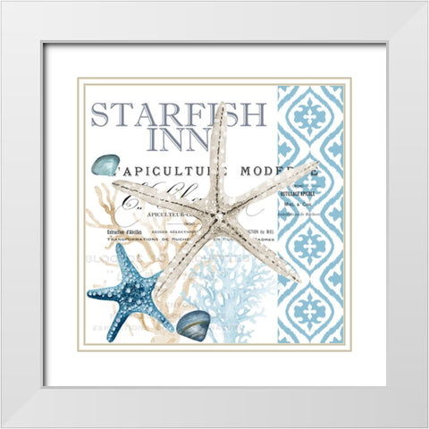 Starfish Tours 2 White Modern Wood Framed Art Print with Double Matting by Allen, Kimberly
