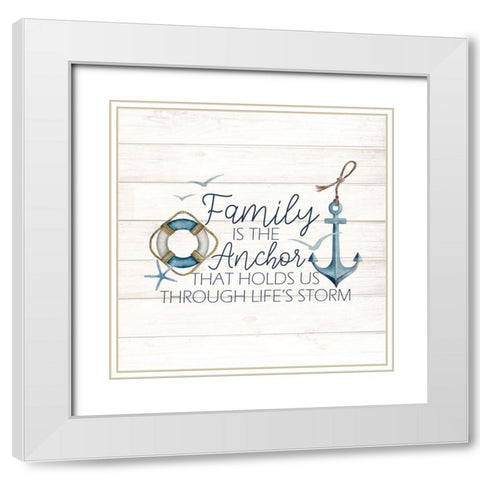 Anchor Home 2 White Modern Wood Framed Art Print with Double Matting by Allen, Kimberly
