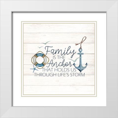 Anchor Home 2 White Modern Wood Framed Art Print with Double Matting by Allen, Kimberly
