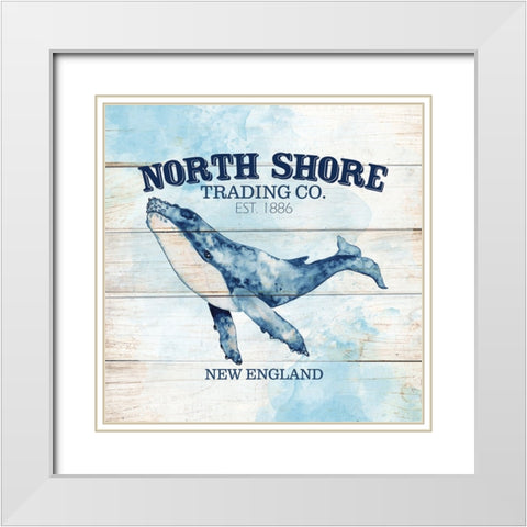 North Shore White Modern Wood Framed Art Print with Double Matting by Allen, Kimberly