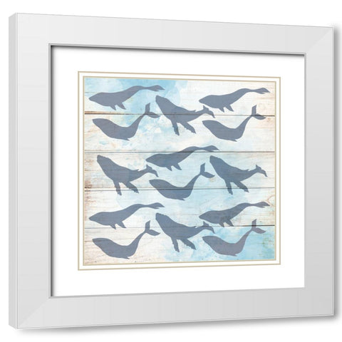 North Shore Pattern White Modern Wood Framed Art Print with Double Matting by Allen, Kimberly