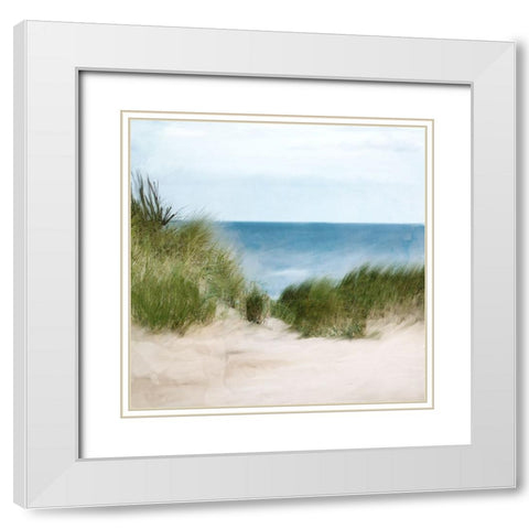 Sand Dunes Beach White Modern Wood Framed Art Print with Double Matting by Allen, Kimberly