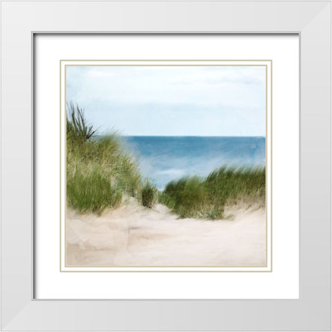Sand Dunes Beach White Modern Wood Framed Art Print with Double Matting by Allen, Kimberly
