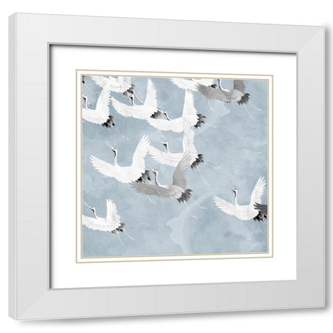 Flight White Modern Wood Framed Art Print with Double Matting by Allen, Kimberly