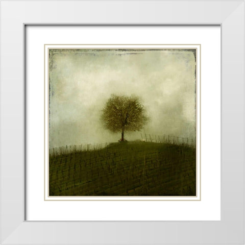 Top of the Hill White Modern Wood Framed Art Print with Double Matting by Allen, Kimberly