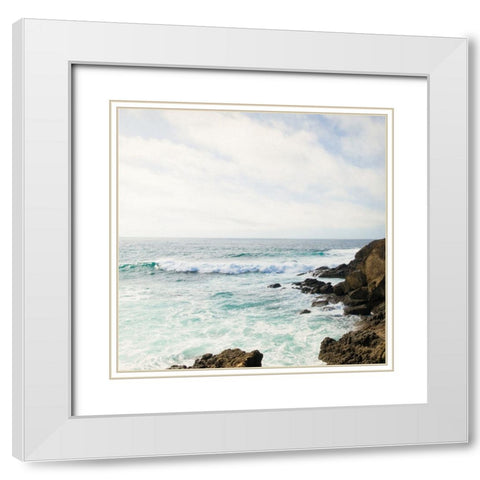 Waves Of The Sea White Modern Wood Framed Art Print with Double Matting by Allen, Kimberly