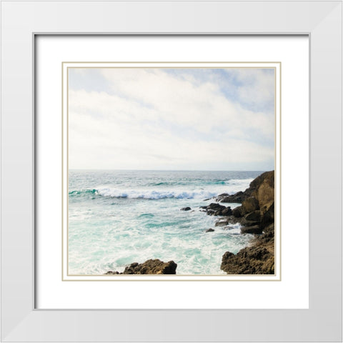 Waves Of The Sea White Modern Wood Framed Art Print with Double Matting by Allen, Kimberly
