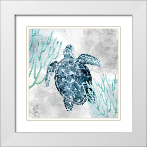 Sea 2 White Modern Wood Framed Art Print with Double Matting by Allen, Kimberly