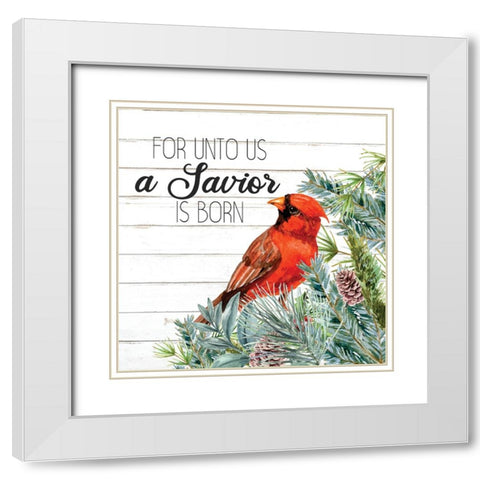 A Saviour White Modern Wood Framed Art Print with Double Matting by Allen, Kimberly