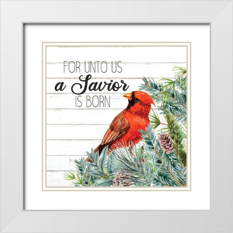 A Saviour White Modern Wood Framed Art Print with Double Matting by Allen, Kimberly