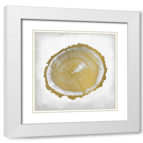 Rings 2 White Modern Wood Framed Art Print with Double Matting by Allen, Kimberly