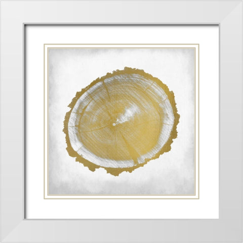 Rings 2 White Modern Wood Framed Art Print with Double Matting by Allen, Kimberly