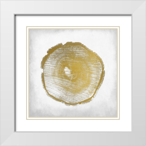 Rings 3 White Modern Wood Framed Art Print with Double Matting by Allen, Kimberly
