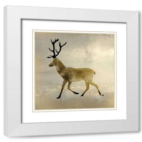 Wildlife Lodge 3 White Modern Wood Framed Art Print with Double Matting by Allen, Kimberly