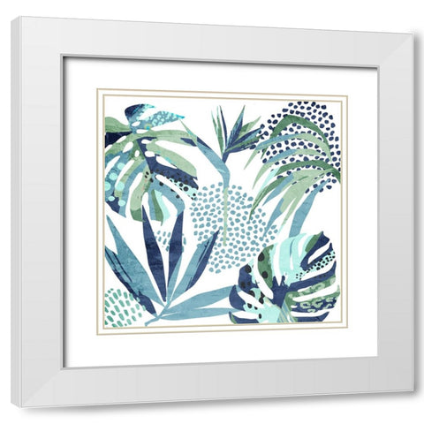 Spotted Palms 2 White Modern Wood Framed Art Print with Double Matting by Allen, Kimberly
