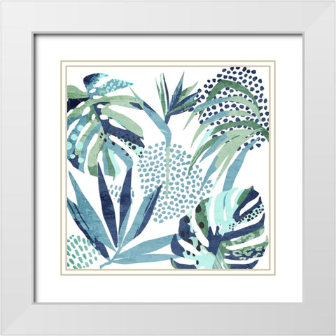 Spotted Palms 2 White Modern Wood Framed Art Print with Double Matting by Allen, Kimberly