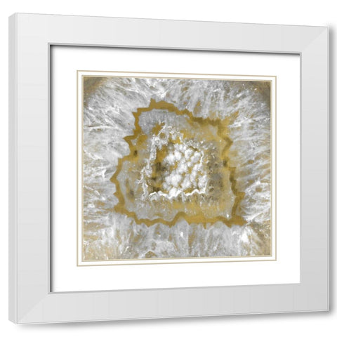 Burst of Gold White Modern Wood Framed Art Print with Double Matting by Allen, Kimberly