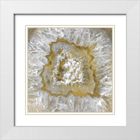 Burst of Gold White Modern Wood Framed Art Print with Double Matting by Allen, Kimberly