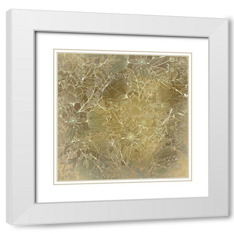 Golden Night White Modern Wood Framed Art Print with Double Matting by Allen, Kimberly