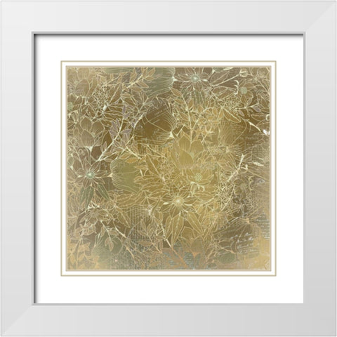 Golden Night White Modern Wood Framed Art Print with Double Matting by Allen, Kimberly