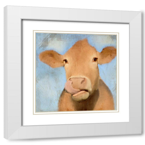 Dinnertime White Modern Wood Framed Art Print with Double Matting by Allen, Kimberly