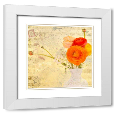 Happiness White Modern Wood Framed Art Print with Double Matting by Allen, Kimberly