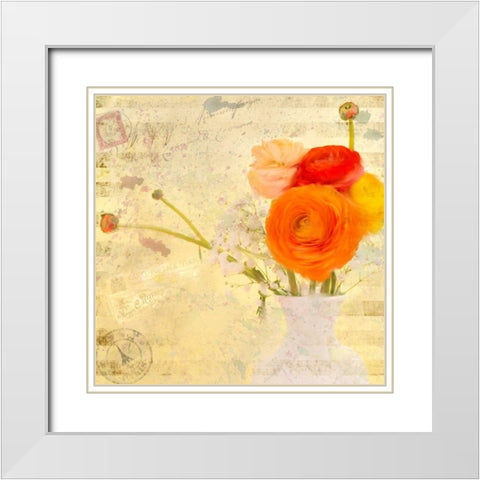 Happiness White Modern Wood Framed Art Print with Double Matting by Allen, Kimberly