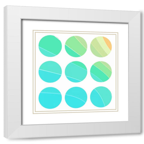 In Color 1 White Modern Wood Framed Art Print with Double Matting by Allen, Kimberly