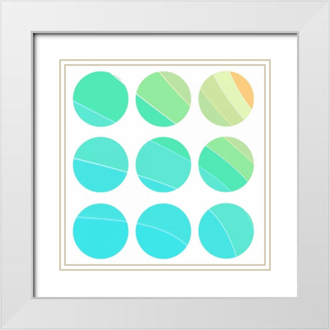 In Color 1 White Modern Wood Framed Art Print with Double Matting by Allen, Kimberly